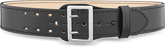 plain leather 2 row stitched 2 1/4" duty belt